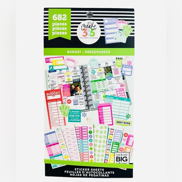 Me &My Big Ideas Sticker Sheets Scrapbook Budget Theme The Happy Planner 682 Pcs - Picture 4 of 6